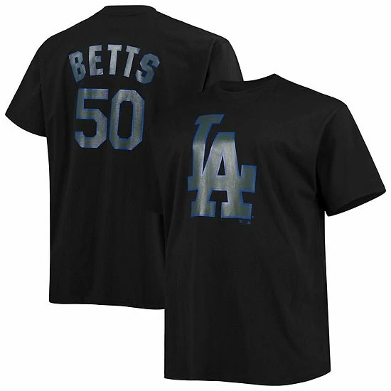 Men's Fanatics Branded Mookie Betts Black Los Angeles Dodgers Big & Tall Wordmark Name & Number T-Shirt Men's Fanatics Branded Mookie Betts Black Los Angeles Dodgers Big & Tall Wordmark Name & Number T-Shirt -Metaverse shop unnamed file 28729
