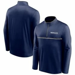Men's Fanatics Branded Navy Nashville SC Lineup Quarter-Zip Jacket