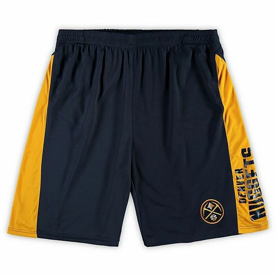 Men's Fanatics Branded Navy/Gold Denver Nuggets Big & Tall Wordmark Logo Practice Shorts 4 Men's Fanatics Branded Navy/Gold Denver Nuggets Big & Tall Wordmark Logo Practice Shorts - Image 2