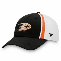 Men's Fanatics Branded Black/White Anaheim Ducks Prep Squad Flex Hat