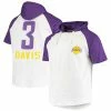 Fanatics Men's Anthony Davis White/Purple Los Angeles Lakers Player Raglan Pullover Hoodie