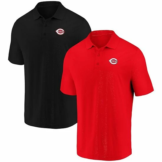 Men's Fanatics Branded Red/Black Cincinnati Reds Polo Combo Pack 3 Men's Fanatics Branded Red/Black Cincinnati Reds Polo Combo Pack