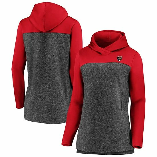 Women's Fanatics Branded Heathered Charcoal/Red Florida Panthers Chiller Fleece Pullover Hoodie 3 Women's Fanatics Branded Heathered Charcoal/Red Florida Panthers Chiller Fleece Pullover Hoodie