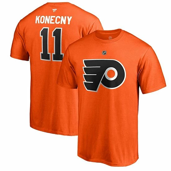 Men's Fanatics Branded Travis Konecny Orange Philadelphia Flyers 2020/21 Special Edition Authentic Stack Name & Number T-Shirt 3 Men's Fanatics Branded Travis Konecny Orange Philadelphia Flyers 2020/21 Special Edition Authentic Stack Name & Number T-Shirt