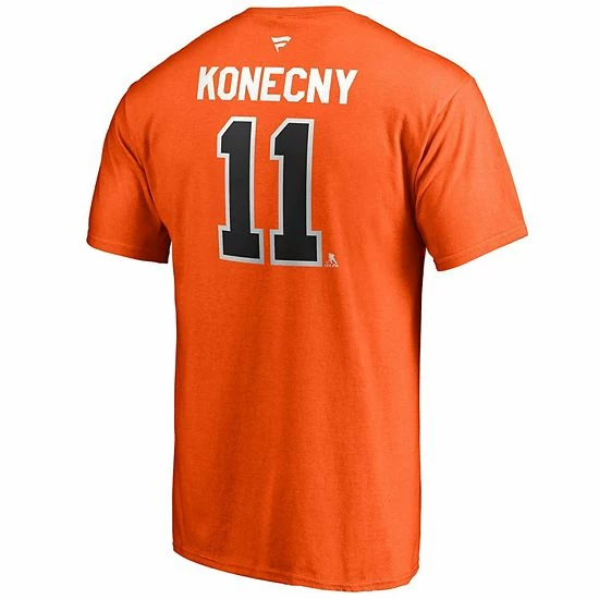 Men's Fanatics Branded Travis Konecny Orange Philadelphia Flyers 2020/21 Special Edition Authentic Stack Name & Number T-Shirt 6 Men's Fanatics Branded Travis Konecny Orange Philadelphia Flyers 2020/21 Special Edition Authentic Stack Name & Number T-Shirt - Image 4