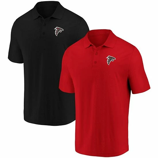Men's Fanatics Branded Red/Black Atlanta Falcons 2-Pack Polo Set 3 Men's Fanatics Branded Red/Black Atlanta Falcons 2-Pack Polo Set