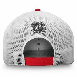 Men's Fanatics Branded Red/White Detroit Red Wings 2020 NHL Draft Authentic Pro Structured Adjustable Trucker Hat -Metaverse shop unnamed file 28888