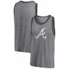 Men's Fanatics Branded Heathered Gray Atlanta Braves Famous Tri-Blend Tank Top -Metaverse shop unnamed file 28952