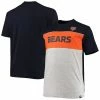 Men's Fanatics Branded Navy/Heathered Gray Chicago Bears Big & Tall Color Block T-Shirt -Metaverse shop unnamed file 2897