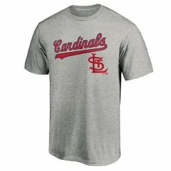 Men's Fanatics Branded Heathered Gray St. Louis Cardinals Big & Tall Cooperstown Collection Huntington Team T-Shirt -Metaverse shop unnamed file 28973