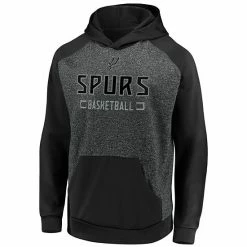 Men's Fanatics Branded Heathered Charcoal/Black San Antonio Spurs Game Day Ready Raglan Pullover Hoodie -Metaverse shop unnamed file 28987