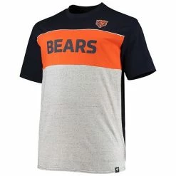 Men's Fanatics Branded Navy/Heathered Gray Chicago Bears Big & Tall Color Block T-Shirt -Metaverse shop unnamed file 2899