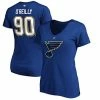 Women's Fanatics Branded Ryan O'Reilly Blue St. Louis Blues Authentic Stack Name & Number V-Neck T-Shirt