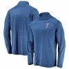 Men's Fanatics Branded Royal Texas Rangers Iconic Striated Primary Logo Raglan Quarter-Zip Pullover Jacket -Metaverse shop unnamed file 29062