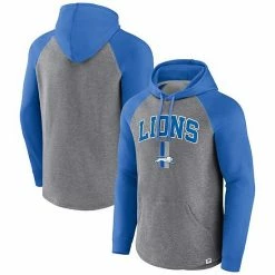 Men's Fanatics Branded Heathered Gray/Blue Detroit Lions By Design Raglan Pullover Hoodie 3 Men's Fanatics Branded Heathered Gray/Blue Detroit Lions By Design Raglan Pullover Hoodie -Metaverse shop unnamed file 29082