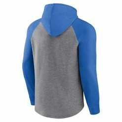 Men's Fanatics Branded Heathered Gray/Blue Detroit Lions By Design Raglan Pullover Hoodie 5 Men's Fanatics Branded Heathered Gray/Blue Detroit Lions By Design Raglan Pullover Hoodie -Metaverse shop unnamed file 29084