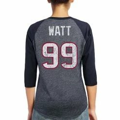 Fanatics Women's Majestic J.J. Watt Navy Houston Texans Player Name & Number Tri-Blend Three-Quarter Sleeve T-Shirt 4 Fanatics Women's Majestic J.J. Watt Navy Houston Texans Player Name & Number Tri-Blend Three-Quarter Sleeve T-Shirt -Metaverse shop unnamed file 29106