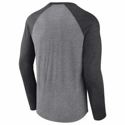 Men's Fanatics Branded Heathered Gray/Heathered Charcoal Las Vegas Raiders Weekend Casual Raglan Tri-Blend Long Sleeve T-Shirt -Metaverse shop unnamed file 2913