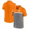 Men's Fanatics Branded Tennessee Orange/Heathered Gray Tennessee Volunteers Split Block Color Block Polo -Metaverse shop unnamed file 2914