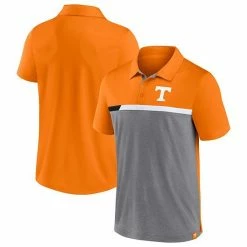 Men's Fanatics Branded Tennessee Orange/Heathered Gray Tennessee Volunteers Split Block Color Block Polo -Metaverse shop unnamed file 2915