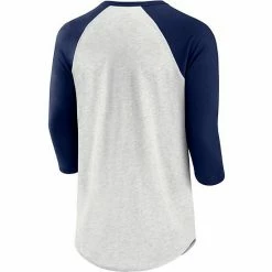 Men's Fanatics Branded Oatmeal/Navy Detroit Tigers True Classics Better Believe Raglan Henley 3/4-Sleeve T-Shirt -Metaverse shop unnamed file 29196