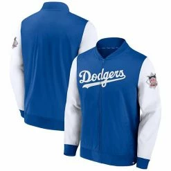 Men's Fanatics Branded Royal/White Los Angeles Dodgers Iconic Record Holder Woven Full-Zip Bomber Jacket -Metaverse shop unnamed file 29205