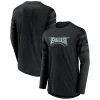 Men's Fanatics Branded Black Philadelphia Eagles Square Off Long Sleeve T-Shirt