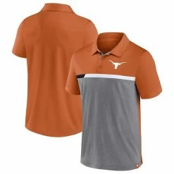 Men's Fanatics Branded Texas Orange/Heathered Gray Texas Longhorns Split Block Color Block Polo -Metaverse shop unnamed file 2926