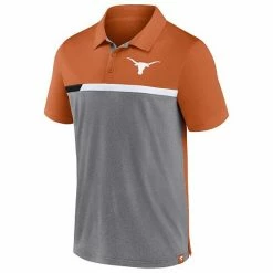 Men's Fanatics Branded Texas Orange/Heathered Gray Texas Longhorns Split Block Color Block Polo -Metaverse shop unnamed file 2927