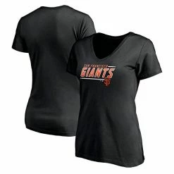 Women's Fanatics Branded Black San Francisco Giants Mascot In Bounds V-Neck T-Shirt -Metaverse shop unnamed file 29289
