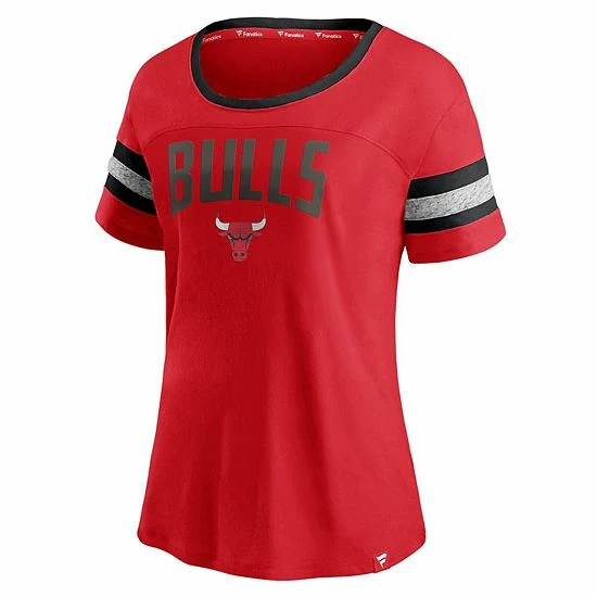 Women's Fanatics Branded Red/Heathered Gray Chicago Bulls Block Party Striped Sleeve T-Shirt Women's Fanatics Branded Red/Heathered Gray Chicago Bulls Block Party Striped Sleeve T-Shirt -Metaverse shop unnamed file 29293