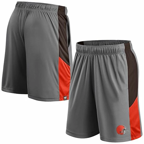 Men's Fanatics Branded Gray Cleveland Browns Rush Shorts Men's Fanatics Branded Gray Cleveland Browns Rush Shorts -Metaverse shop unnamed file 29300