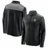Men's Fanatics Branded Black Seattle Sounders FC Primary Logo 1/4-Zip Fleece Jacket