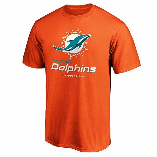 Men's Fanatics Branded Orange Miami Dolphins Big & Tall Team Logo Lockup T-Shirt 5 Men's Fanatics Branded Orange Miami Dolphins Big & Tall Team Logo Lockup T-Shirt - Image 3