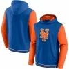 Men's Fanatics Branded Royal/Orange New York Mets Last Whistle Pullover Hoodie