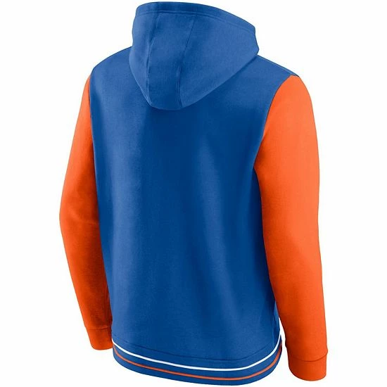 Men's Fanatics Branded Royal/Orange New York Mets Last Whistle Pullover Hoodie 6 Men's Fanatics Branded Royal/Orange New York Mets Last Whistle Pullover Hoodie - Image 4