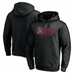 Men's Fanatics Branded Black Arizona Coyotes Authentic Pro Secondary Logo Pullover Hoodie