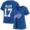 Women's Fanatics Branded Josh Allen Royal Buffalo Bills Plus Size Name & Number V-Neck T-Shirt -Metaverse shop unnamed file 2939