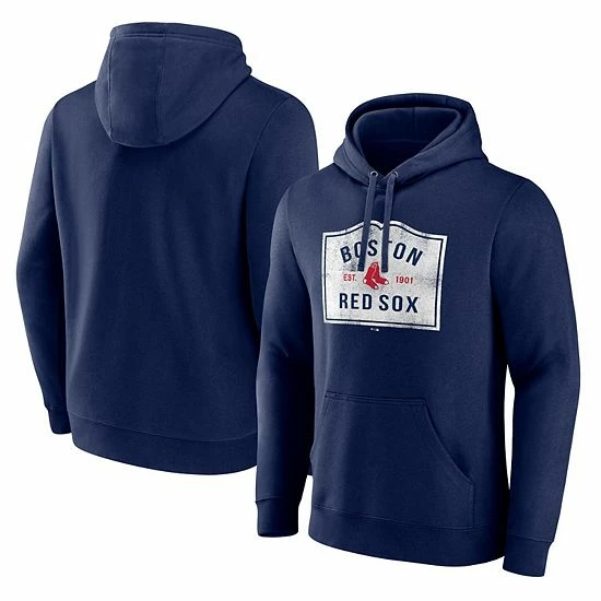 Men's Fanatics Branded Navy Boston Red Sox Hometown Collection Welcome Sign Fitted Pullover Hoodie 3 Men's Fanatics Branded Navy Boston Red Sox Hometown Collection Welcome Sign Fitted Pullover Hoodie