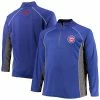Men's Fanatics Branded Royal/Charcoal Chicago Cubs Big & Tall Pebble Raglan Quarter-Zip Jacket -Metaverse shop unnamed file 29426