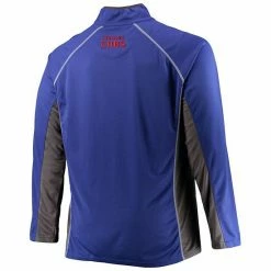 Men's Fanatics Branded Royal/Charcoal Chicago Cubs Big & Tall Pebble Raglan Quarter-Zip Jacket -Metaverse shop unnamed file 29429