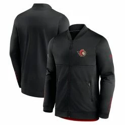 Men's Fanatics Branded Black Ottawa Senators Locker Room Full-Zip Jacket