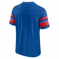 Men's Fanatics Branded Royal New England Patriots Textured Throwback Hashmark V-Neck T-Shirt -Metaverse shop unnamed file 29438