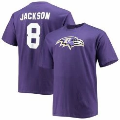 Men's Fanatics Branded Lamar Jackson Purple Baltimore Ravens Big & Tall Player Name & Number T-Shirt -Metaverse shop unnamed file 2944