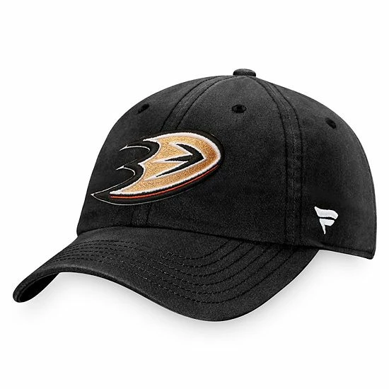 Men's Fanatics Branded Black Anaheim Ducks Core Primary Logo Adjustable Hat