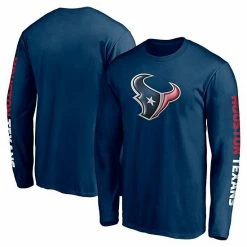 Men's Fanatics Branded Navy Houston Texans Front Runner Long Sleeve T-Shirt -Metaverse shop unnamed file 29451