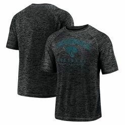 Men's Fanatics Branded Black Jacksonville Jaguars Shade Battle Ready Raglan Space-Dye T-Shirt
