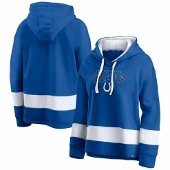 Women's Fanatics Branded Royal/White Indianapolis Colts Colors Of Pride Colorblock Pullover Hoodie