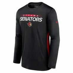 Men's Fanatics Branded Black Ottawa Senators Authentic Pro Rink Performance Long Sleeve T-Shirt -Metaverse shop unnamed file 29559