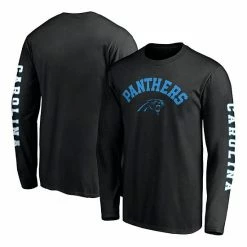 Men's Fanatics Branded Black Carolina Panthers Big & Tall City Long Sleeve T-Shirt